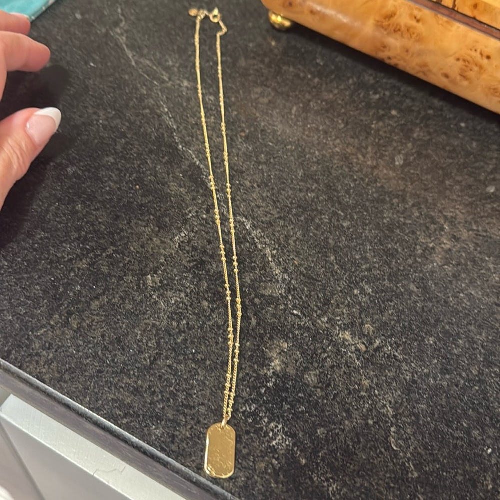 Gorjana griffin dog tag pendant necklace